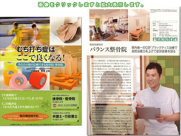 バランス整骨院が｢むち打ち症はここで良くなる！｣に掲載されました。